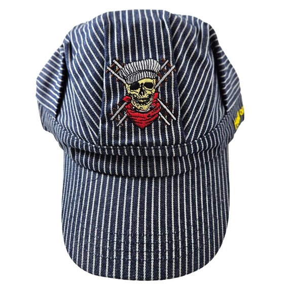 Choo Choo Mikeys Hell On The Rails Engineer Hat Skull & Crossbones Embroidery - Picture 6 of 11